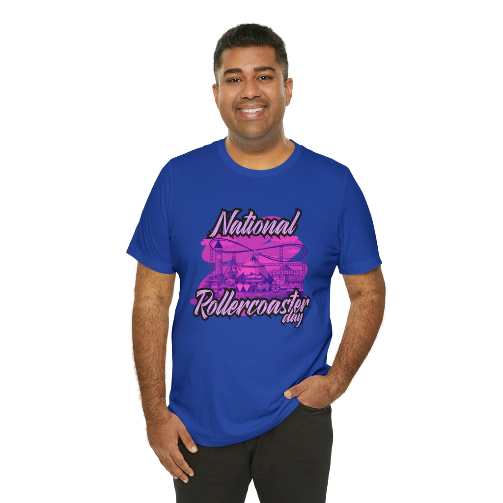 National Rollercoaster Day Pink Shirt | Carnival Ride T-Shirt