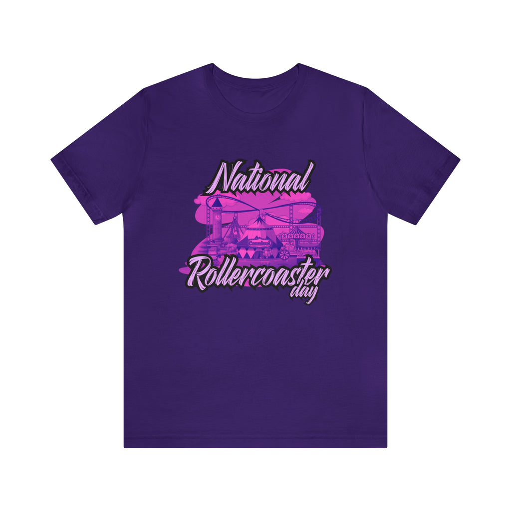 National Rollercoaster Day Pink Shirt | Carnival Ride T-Shirt