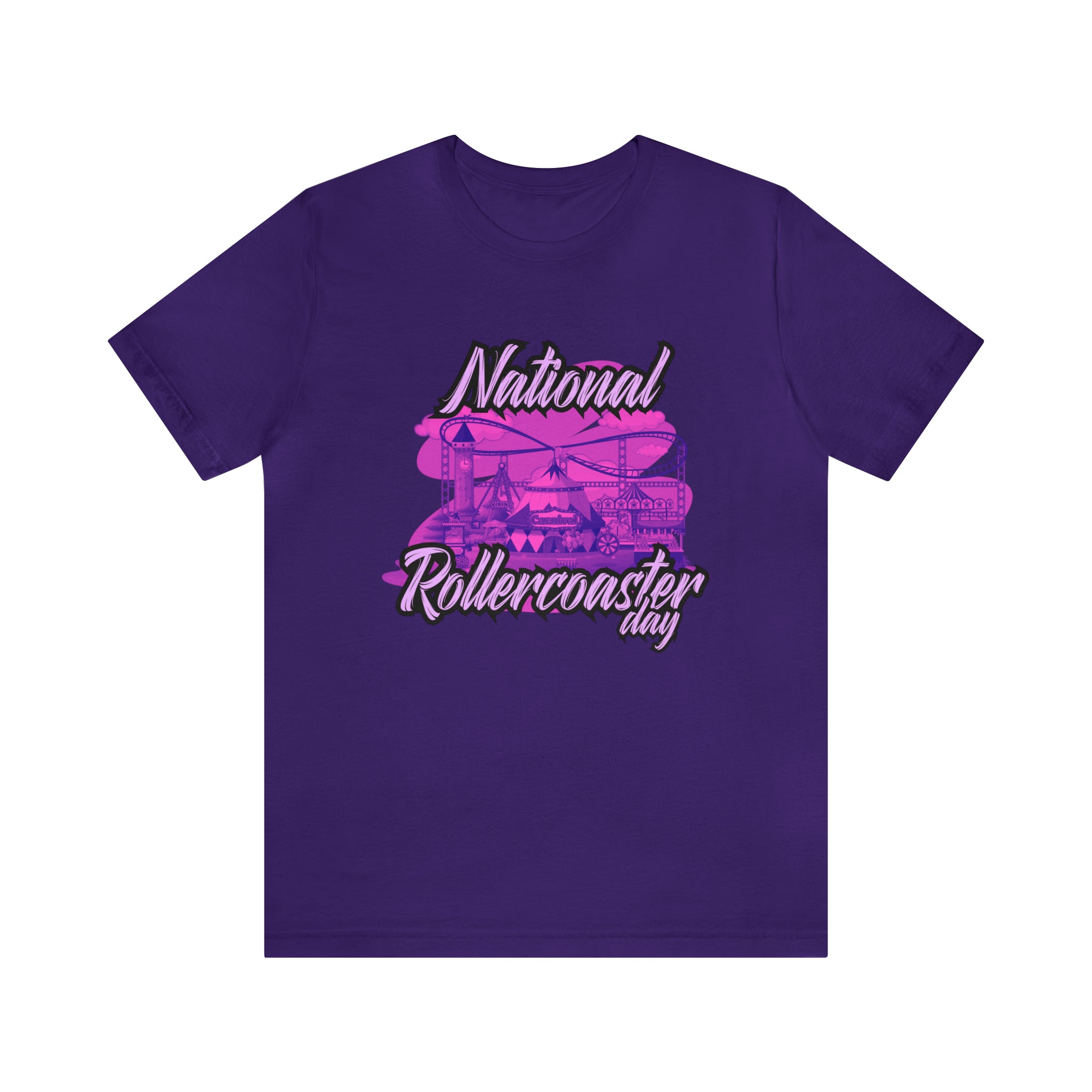 National Rollercoaster Day Pink Shirt | Carnival Ride T-Shirt