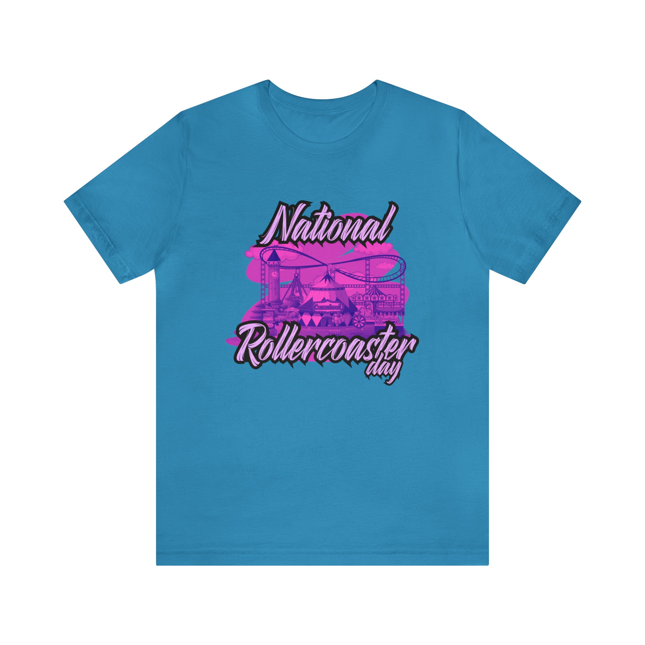 National Rollercoaster Day Pink Shirt | Carnival Ride T-Shirt