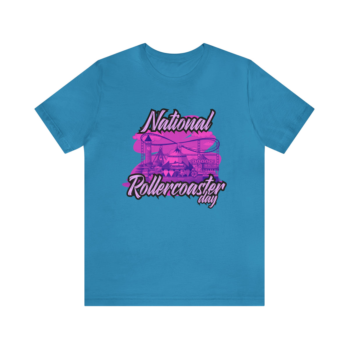 National Rollercoaster Day Pink Shirt | Carnival Ride T-Shirt