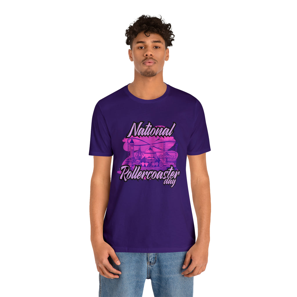 National Rollercoaster Day Pink Shirt | Carnival Ride T-Shirt