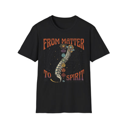 Spiritual Chakra Spine Graphic Tee—From Matter to Spirit T-Shirt