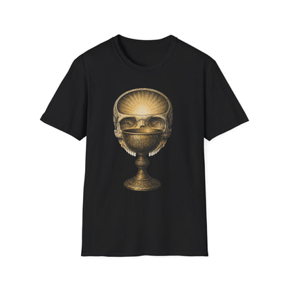 Golden Skull Chalice T-Shirt — Mystical Occult Graphic Tee
