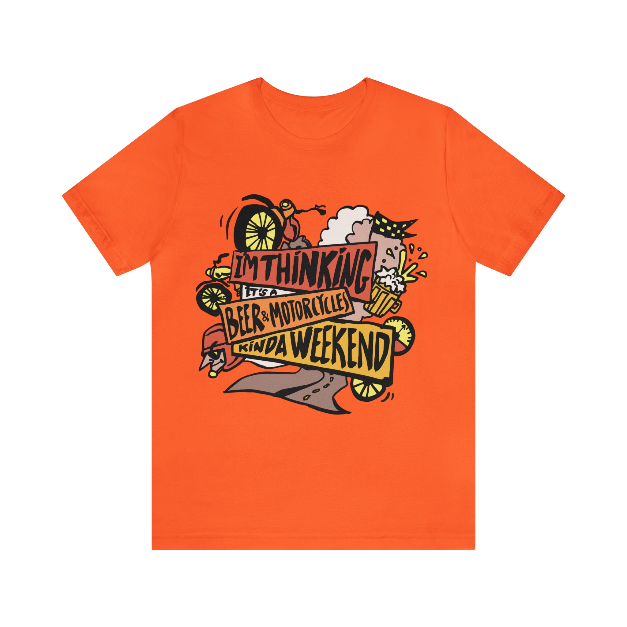 Beer and Motorcycle Shirt | Drink Beer Unisex T-Shirt
