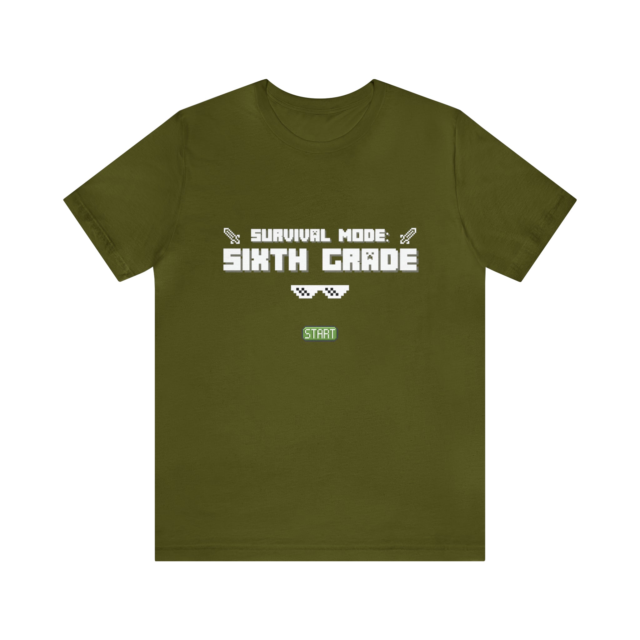 Sixth Grade Survival Mode Shirt | Minecraft School Unisex T-Shirt