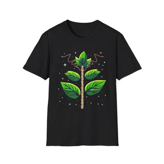 Electroculture Copper Seedling T-Shirt — Whimsical Plant Growth Graphic Tee