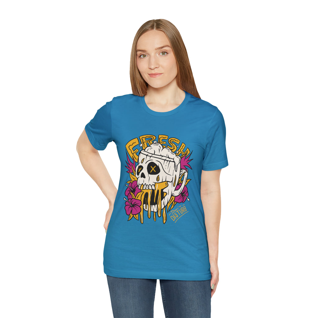 Fresh Beer Skull Shirt | Drink Beer Unisex T-Shirt