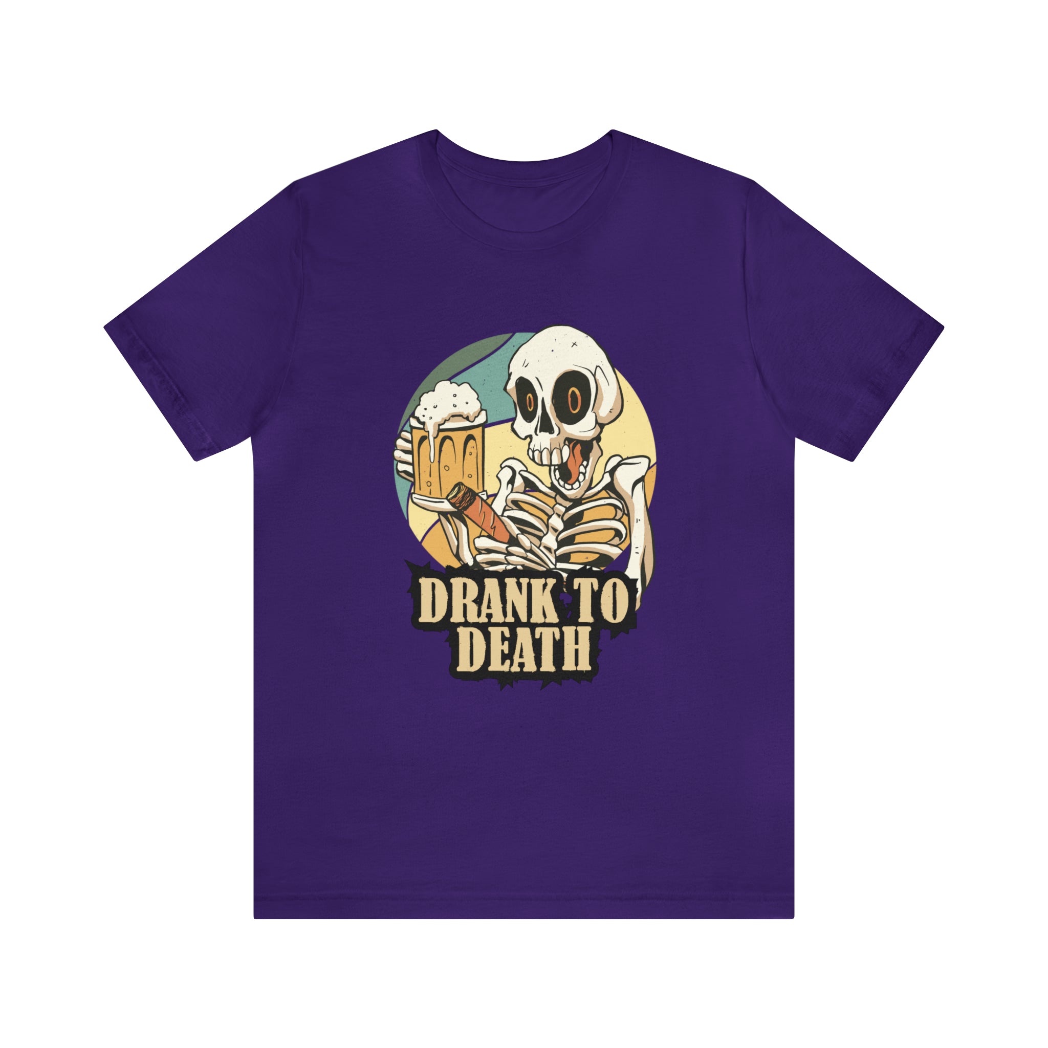 Skeleton Drank to Death Shirt | Drink Beer Unisex T-Shirt