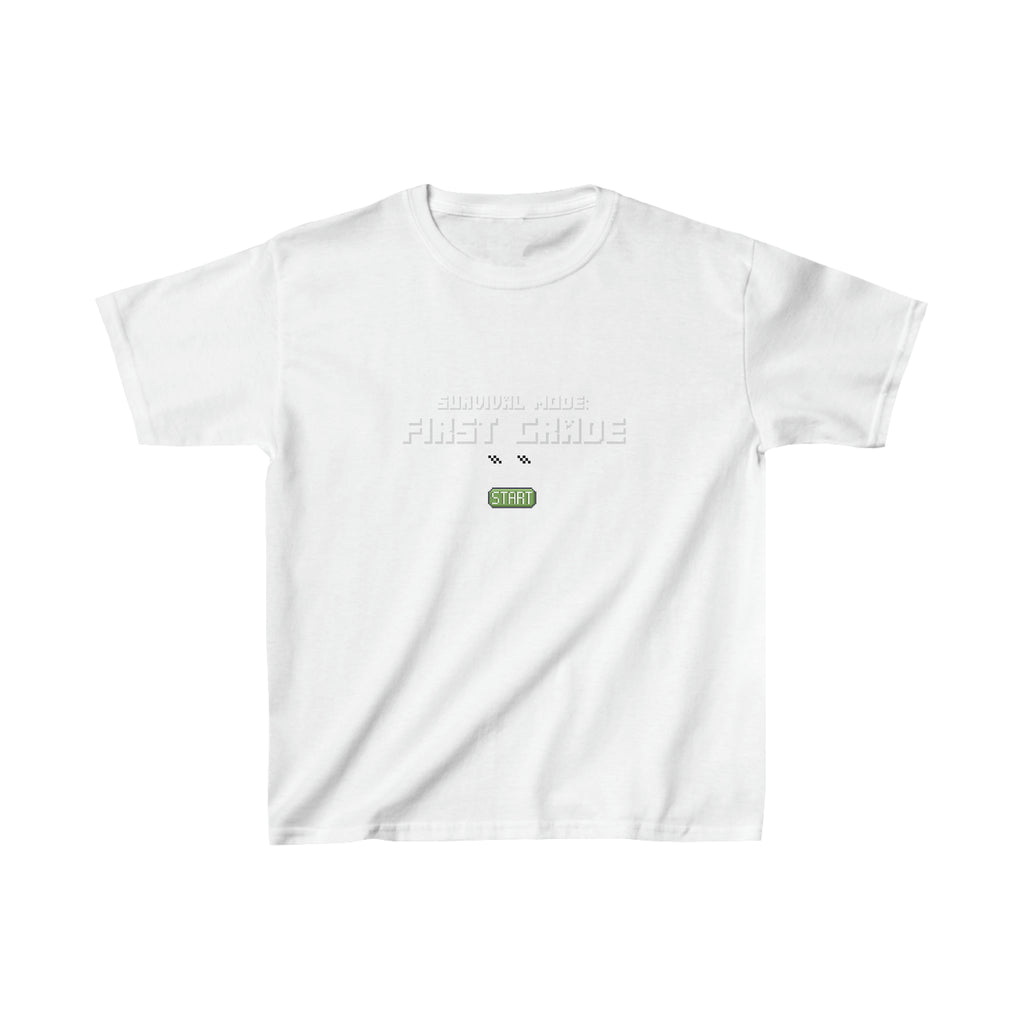 Survival Mode First Grade Shirt | Minecraft Kids Heavy Cotton™ Tee