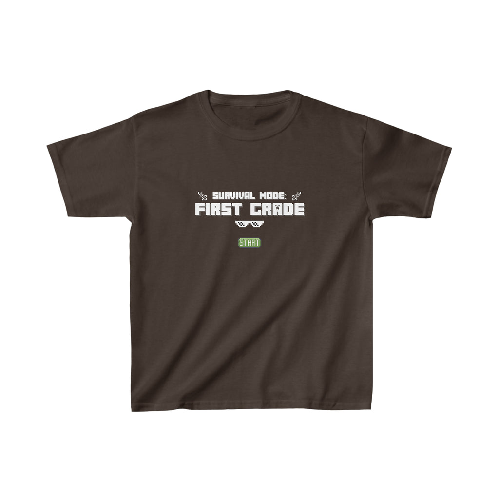 Survival Mode First Grade Shirt | Minecraft Kids Heavy Cotton™ Tee