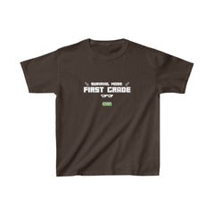 Survival Mode First Grade Shirt | Minecraft Kids Heavy Cotton™ Tee