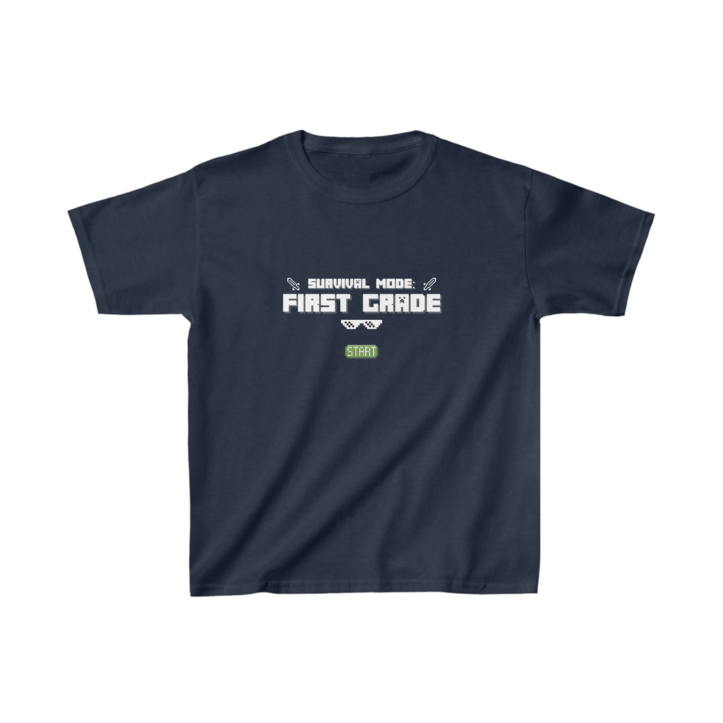 Survival Mode First Grade Shirt | Minecraft Kids Heavy Cotton™ Tee