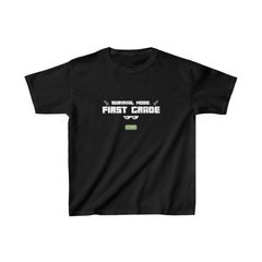 Survival Mode First Grade Shirt | Minecraft Kids Heavy Cotton™ Tee