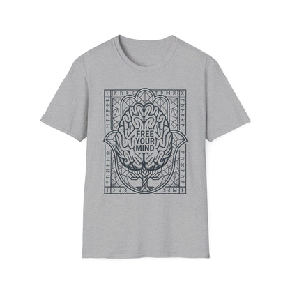 Free Your Mind T-Shirt — Mandala Brain Meditation Tee