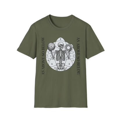 As Above So Below Skeleton T-Shirt