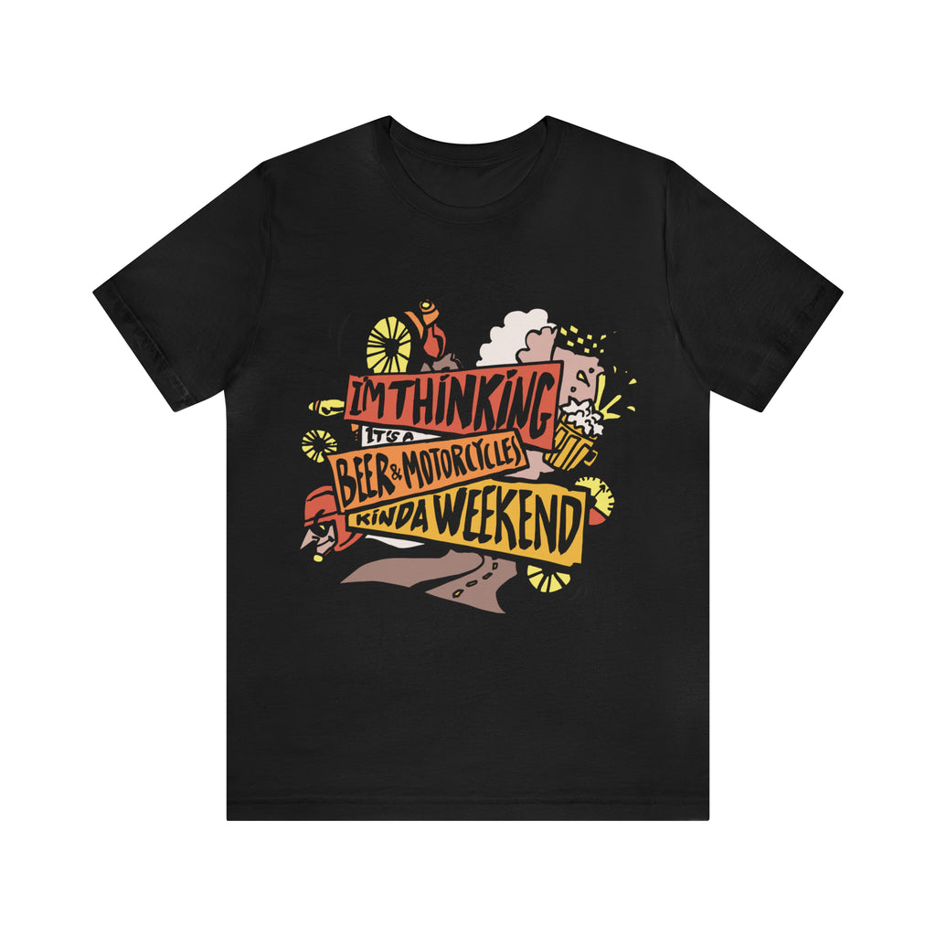 Beer and Motorcycle Shirt | Drink Beer Unisex T-Shirt