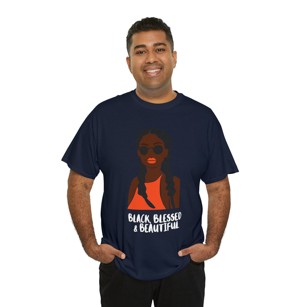 Black Blessed And Beautiful Shirt | Empowered & Beautiful Cotton T-shirt