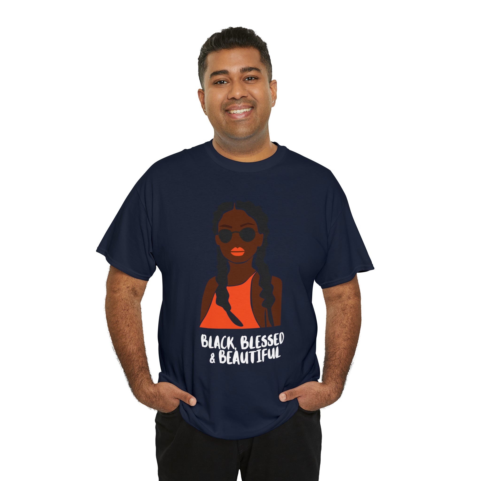 Black Blessed And Beautiful Shirt | Empowered & Beautiful Cotton T-shirt