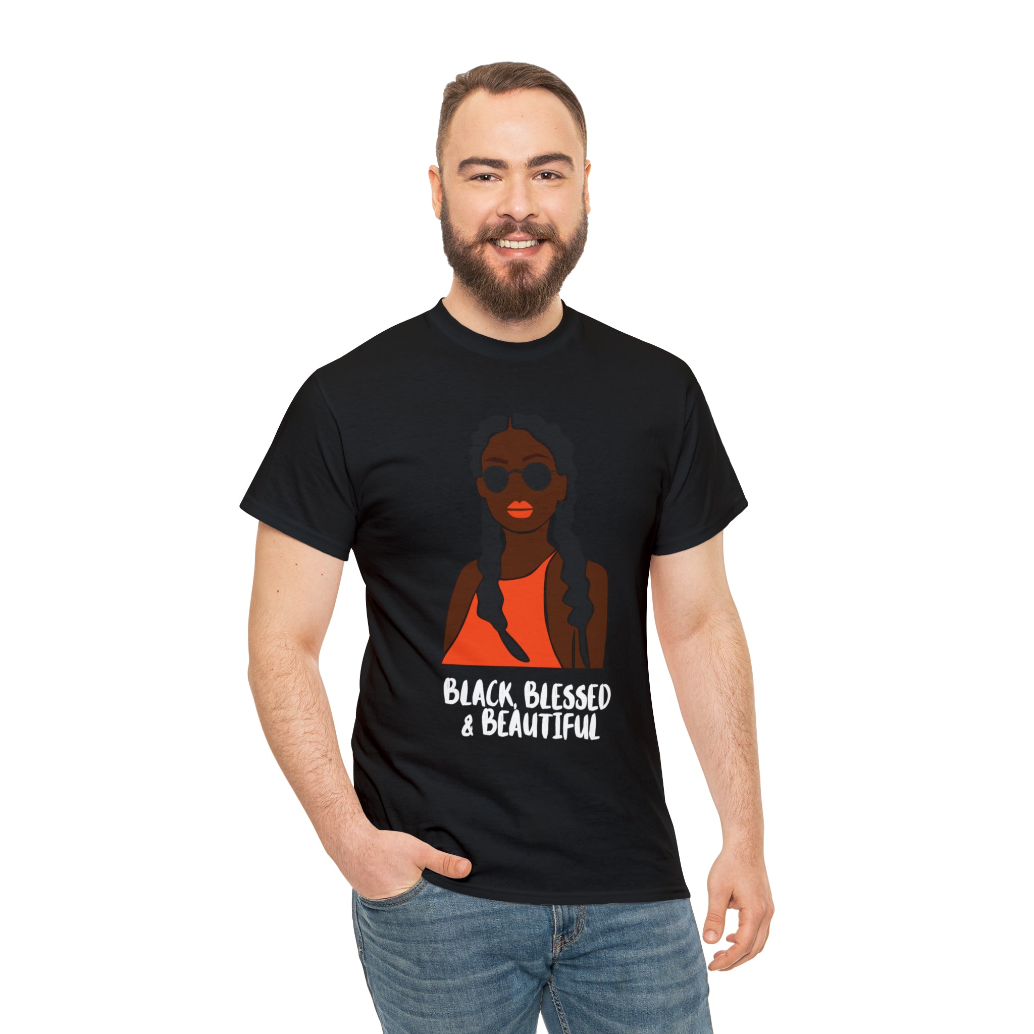 Black Blessed And Beautiful Shirt | Empowered & Beautiful Cotton T-shirt