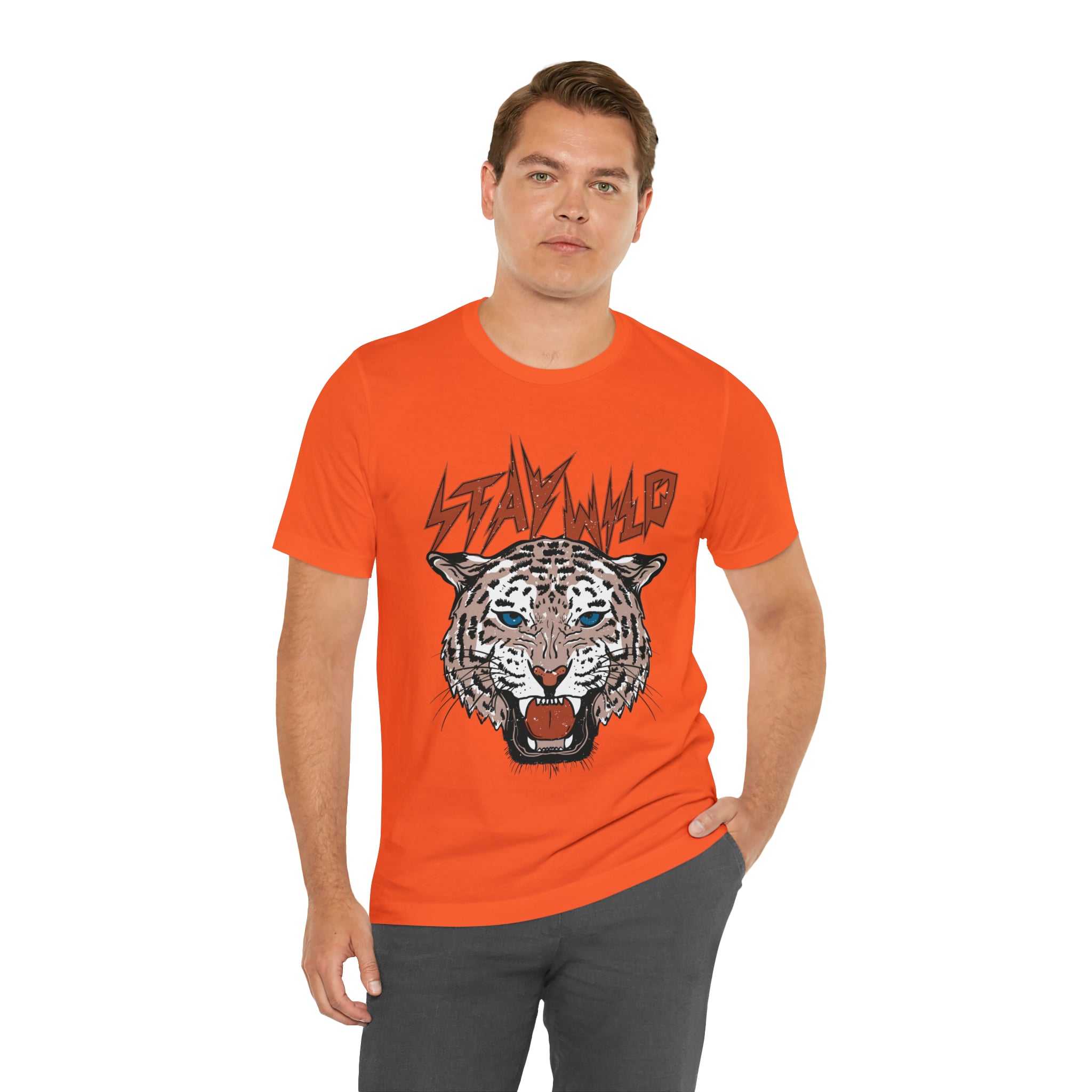 Stay Wild Unisex T-shirt Cougar Leopard Fun Ambitious Shirt Cat Lady Shirt