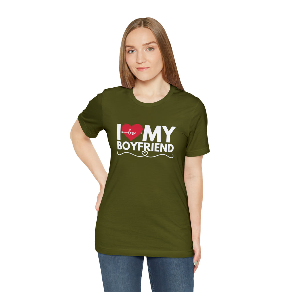 I Love My Boyfriend Shirt | Couple Love T-Shirt, Pair Girlfriend Boyfriend Matching Shirt