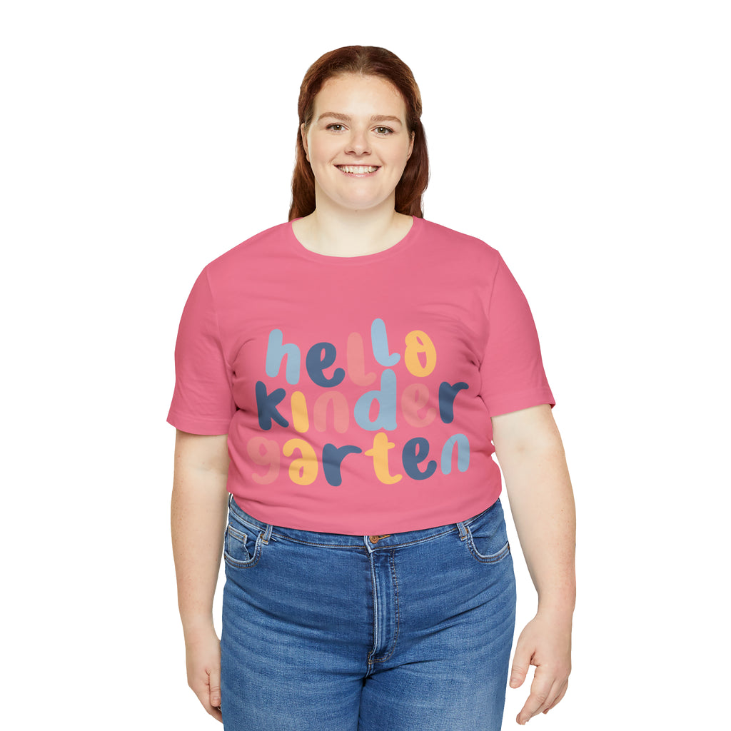 Hello Kindergarten School Shirt | First day of School Unisex T-Shirt