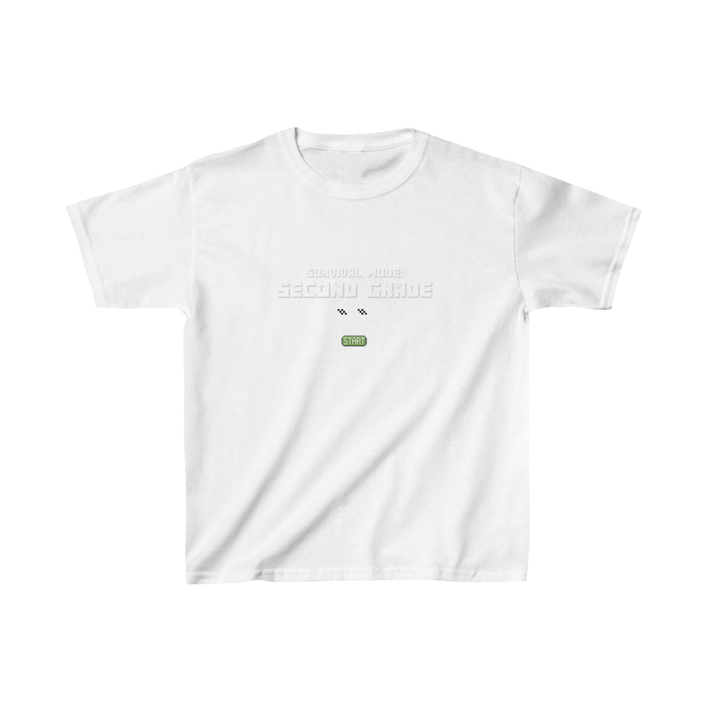 Second Grade Survival Mode | Minecraft Kids Heavy Cotton™ Tee