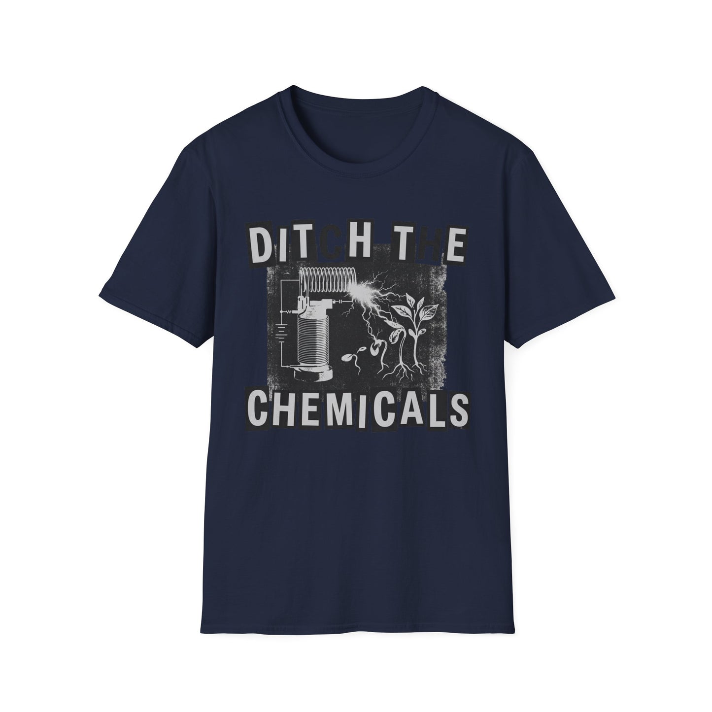 Ditch The Chemicals T‑Shirt — Vintage Eco-Friendly Protest Tee