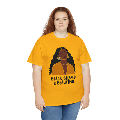Black, Blessed & Beautiful Shirt | Empowered & Beautiful Cotton T-shirt