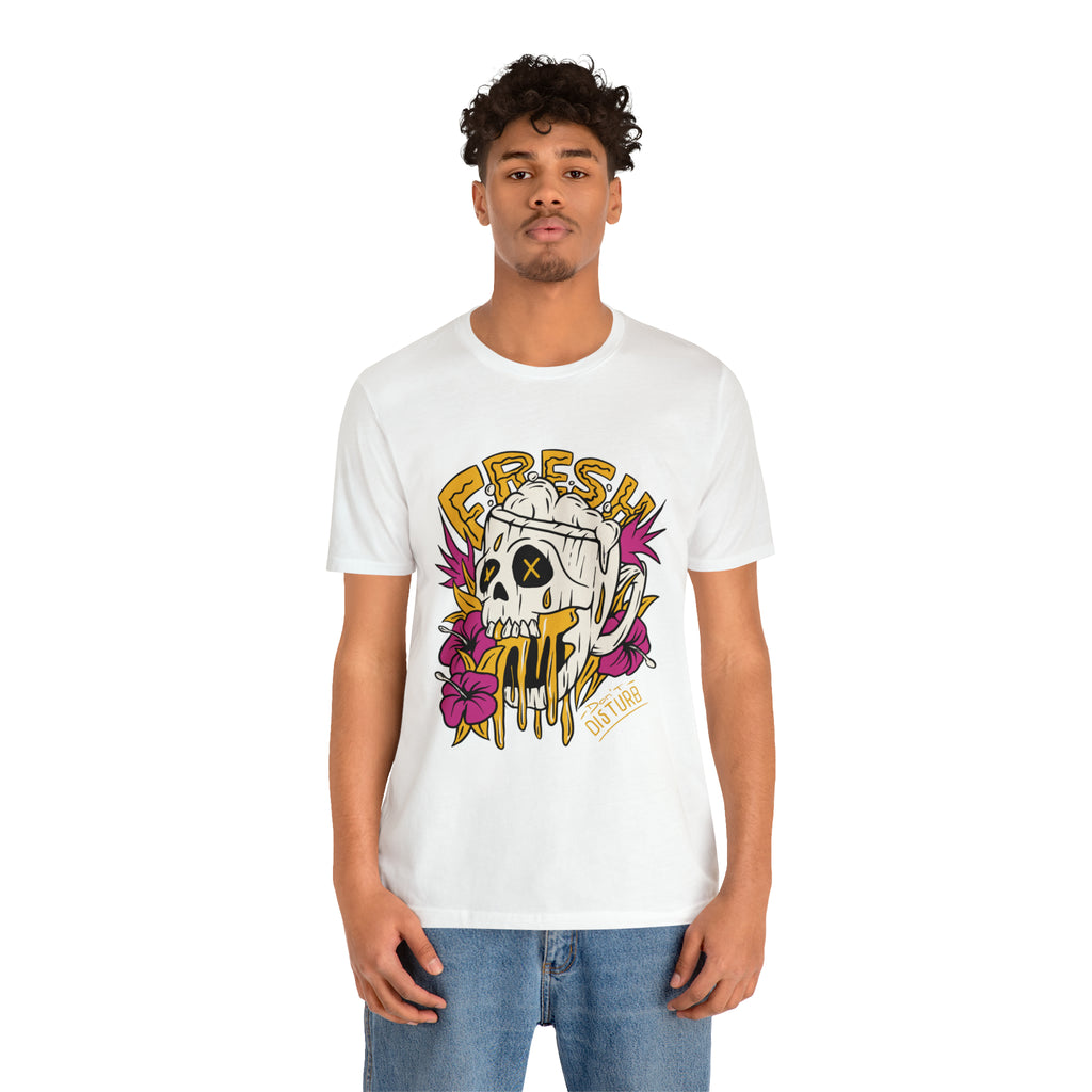 Fresh Beer Skull Shirt | Drink Beer Unisex T-Shirt