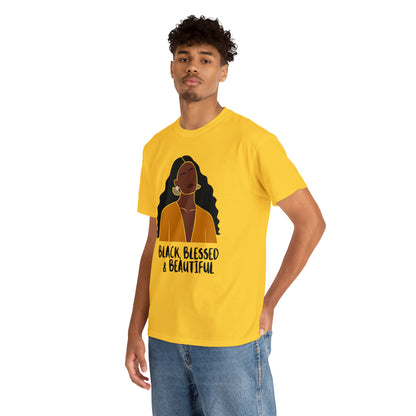 Black, Blessed & Beautiful Shirt | Empowered & Beautiful Cotton T-shirt