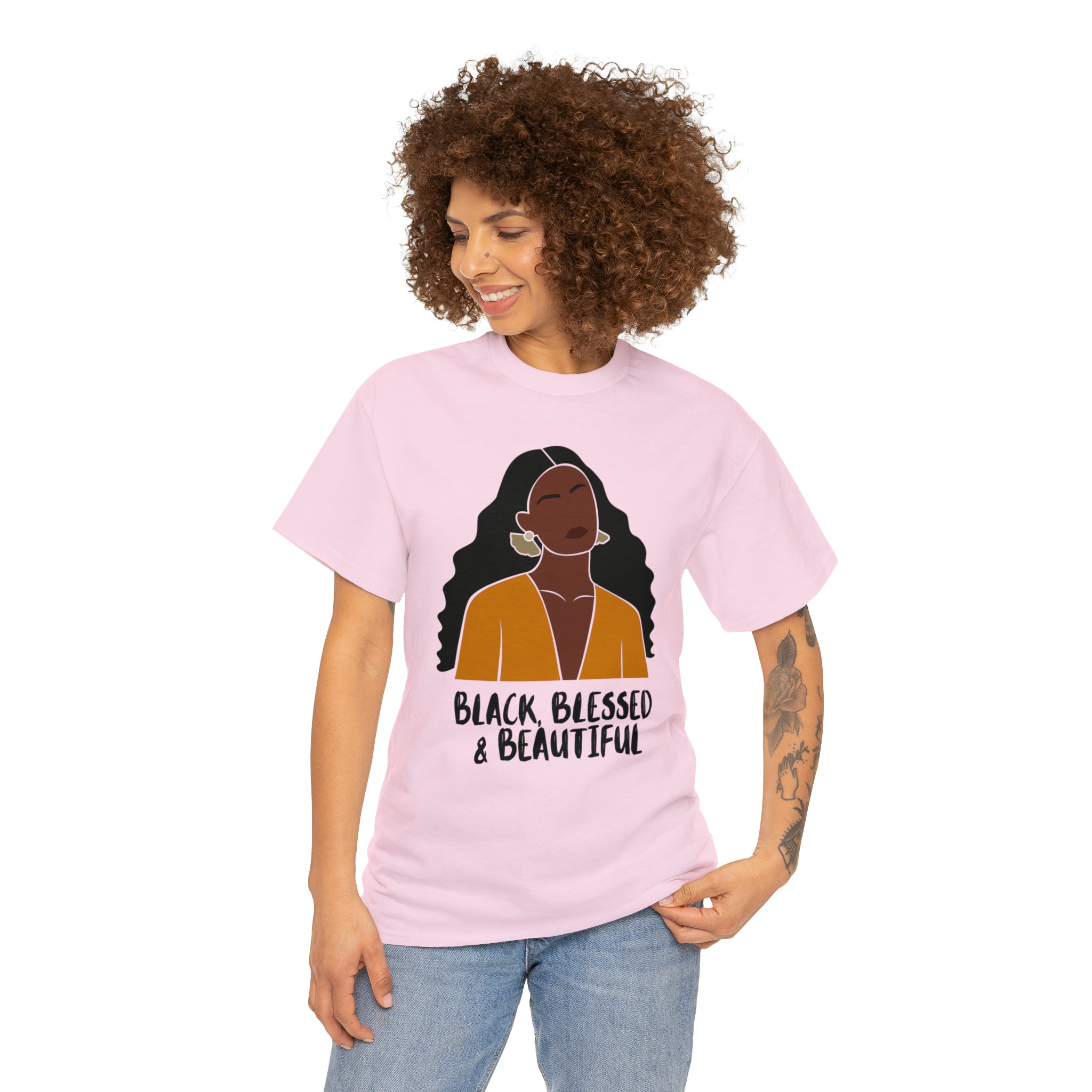 Black, Blessed & Beautiful Shirt | Empowered & Beautiful Cotton T-shirt
