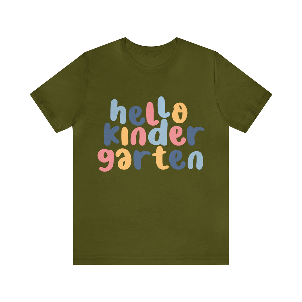 Hello Kindergarten School Shirt | First day of School Unisex T-Shirt