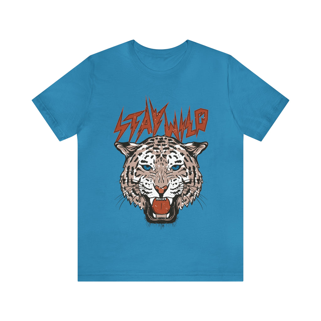 Stay Wild Unisex T-shirt Cougar Leopard Fun Ambitious Shirt Cat Lady Shirt
