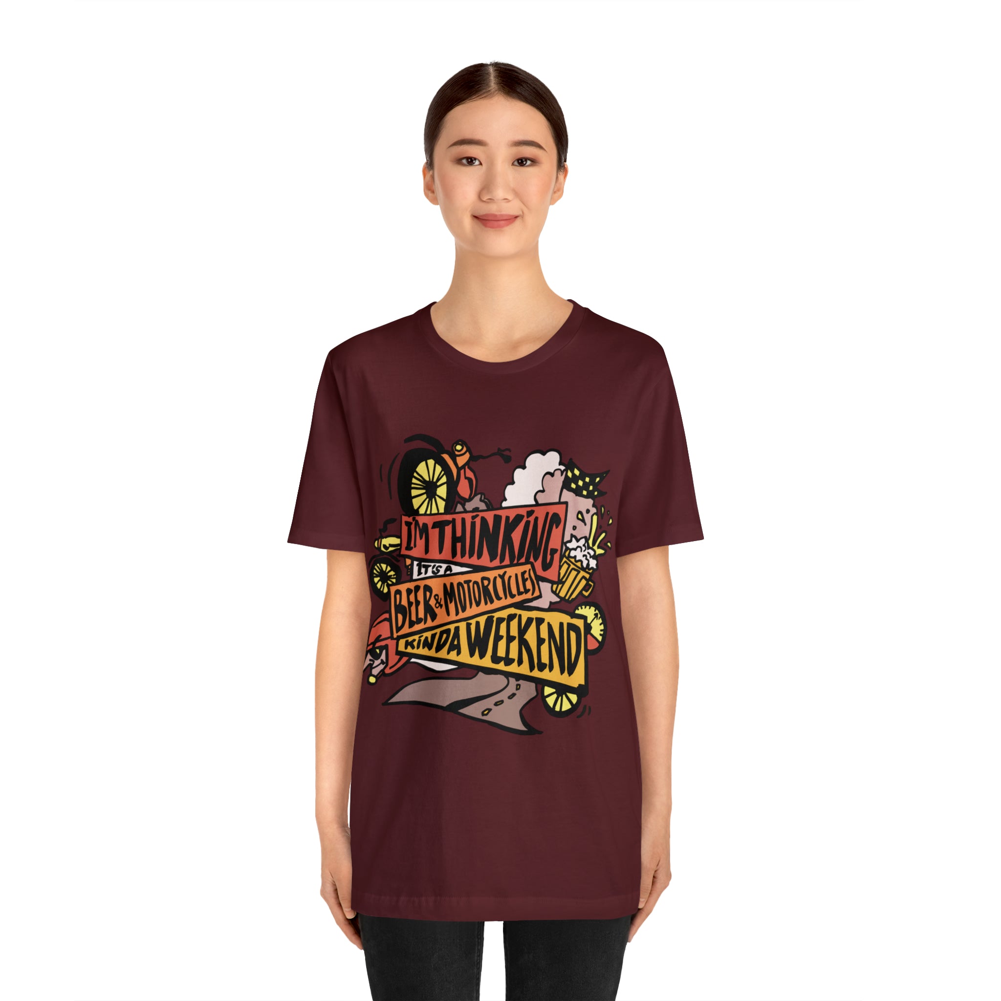 Beer and Motorcycle Shirt | Drink Beer Unisex T-Shirt