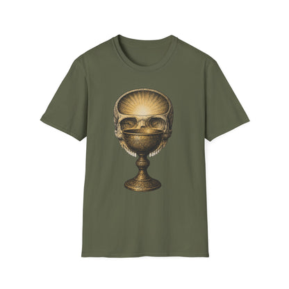 Golden Skull Chalice T-Shirt — Mystical Occult Graphic Tee