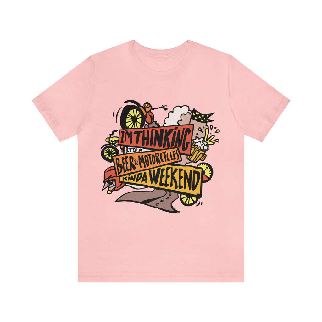 Beer and Motorcycle Shirt | Drink Beer Unisex T-Shirt