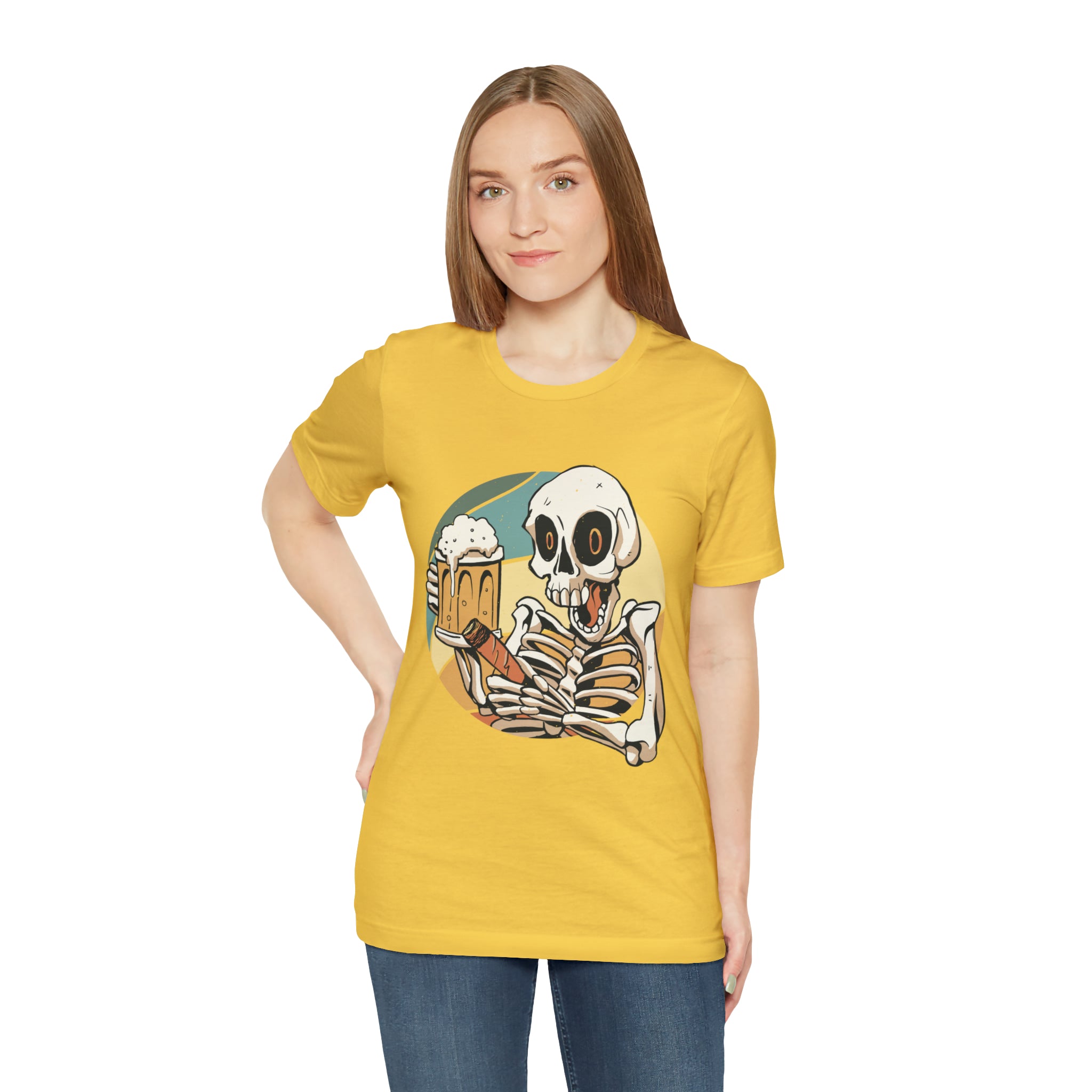 Skeleton Beer Shirt | Drink Beer Unisex T-Shirt