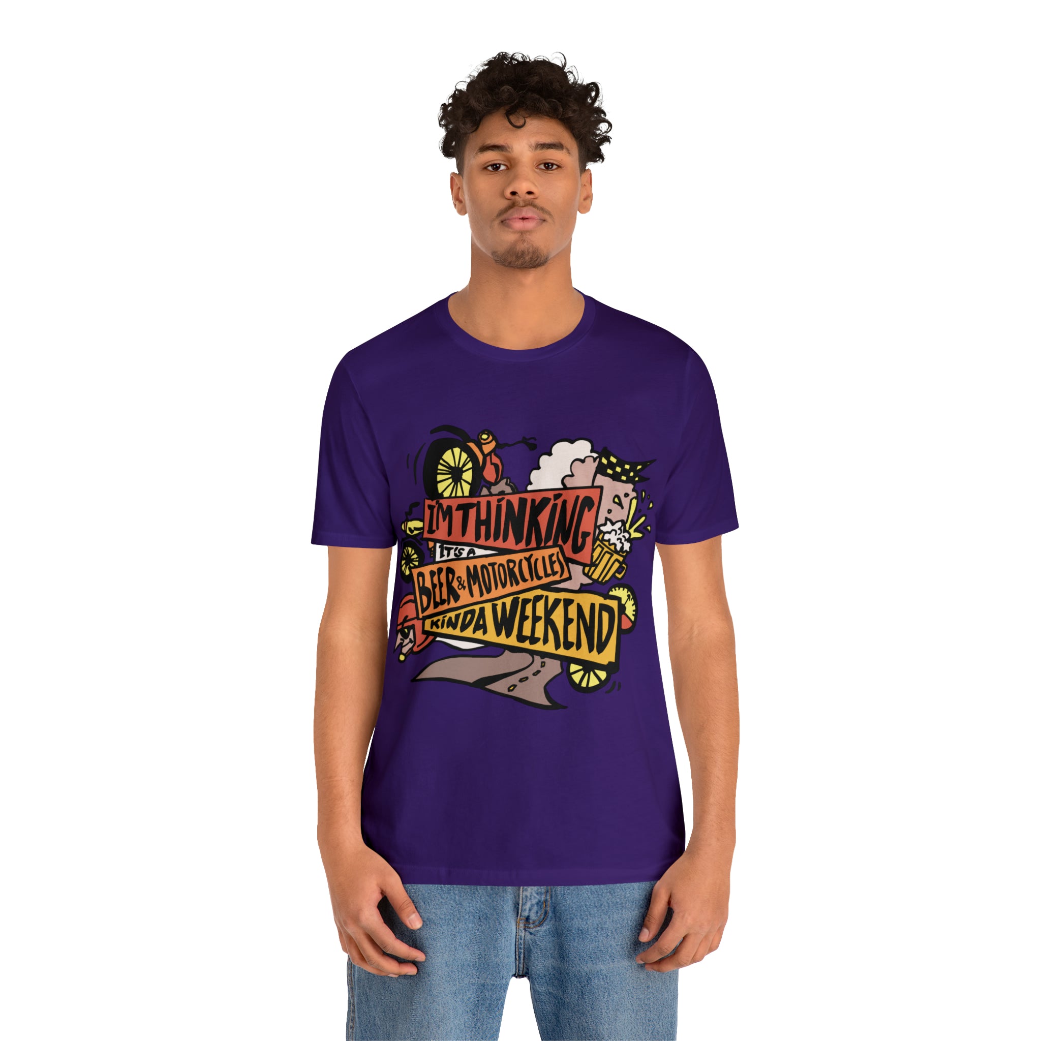 Beer and Motorcycle Shirt | Drink Beer Unisex T-Shirt