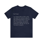 Absent Excuse Letter School Shirt | Hilarious Sick Letter Statement T-Shirt