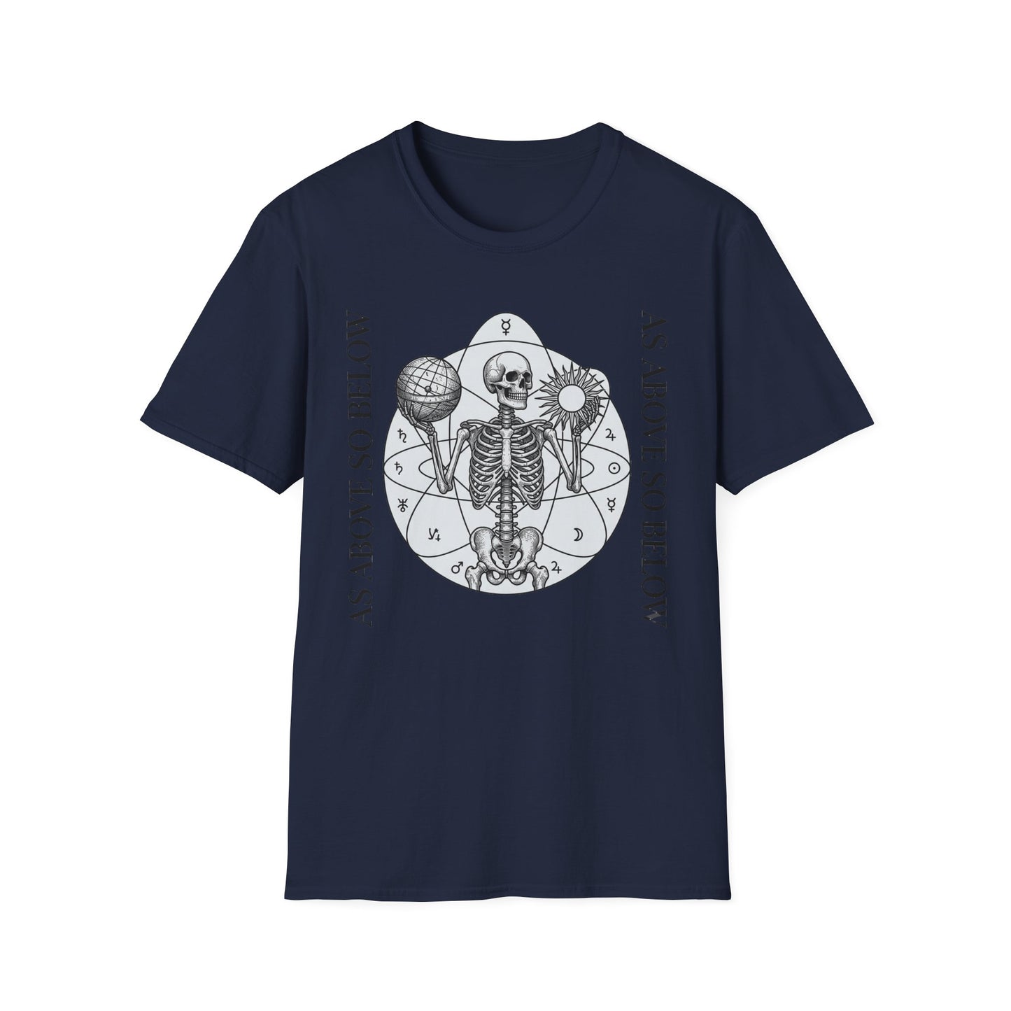 As Above So Below Skeleton T-Shirt