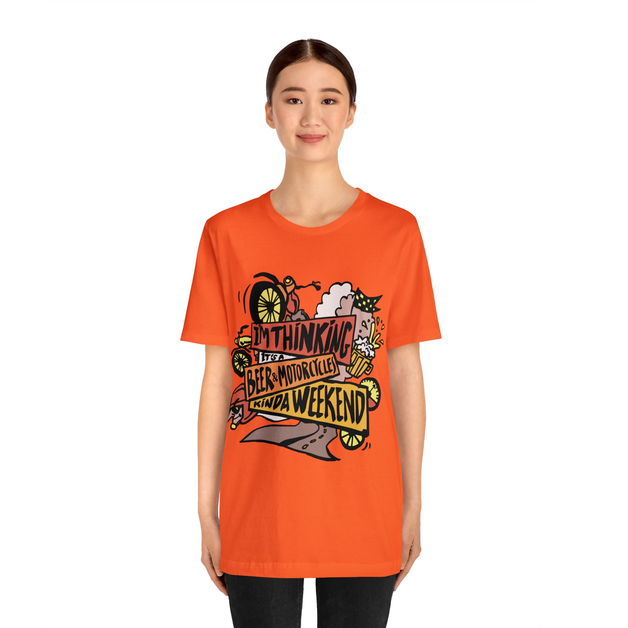 Beer and Motorcycle Shirt | Drink Beer Unisex T-Shirt