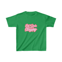 Slaying in First Grade Shirt | School Kids Heavy Cotton™ Tee
