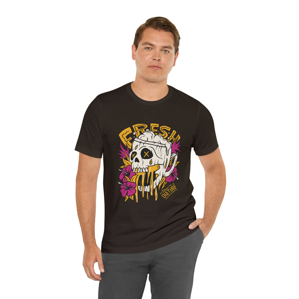 Fresh Beer Skull Shirt | Drink Beer Unisex T-Shirt