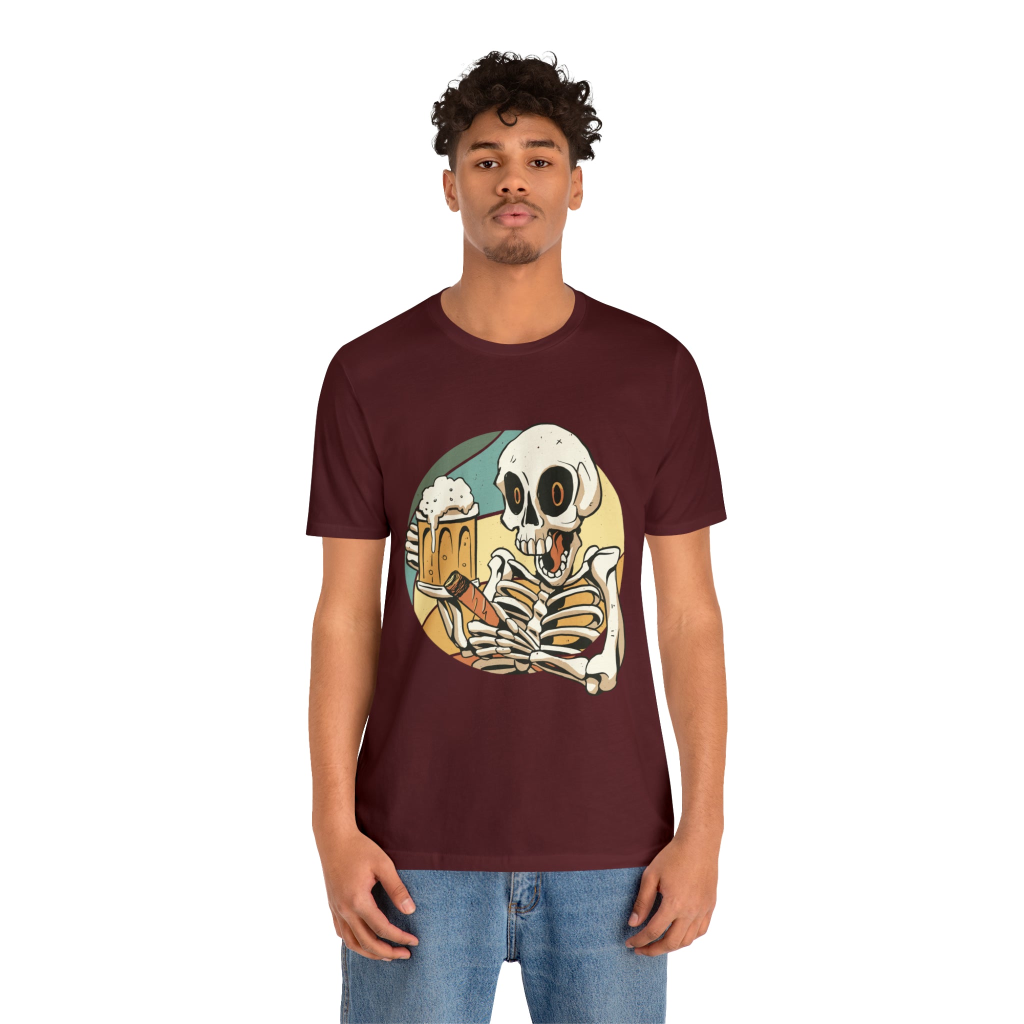 Skeleton Beer Shirt | Drink Beer Unisex T-Shirt