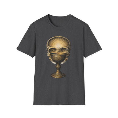 Golden Skull Chalice T-Shirt — Mystical Occult Graphic Tee
