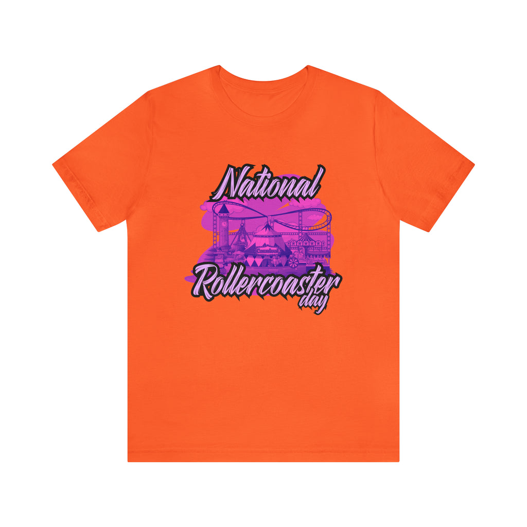 National Rollercoaster Day Pink Shirt | Carnival Ride T-Shirt