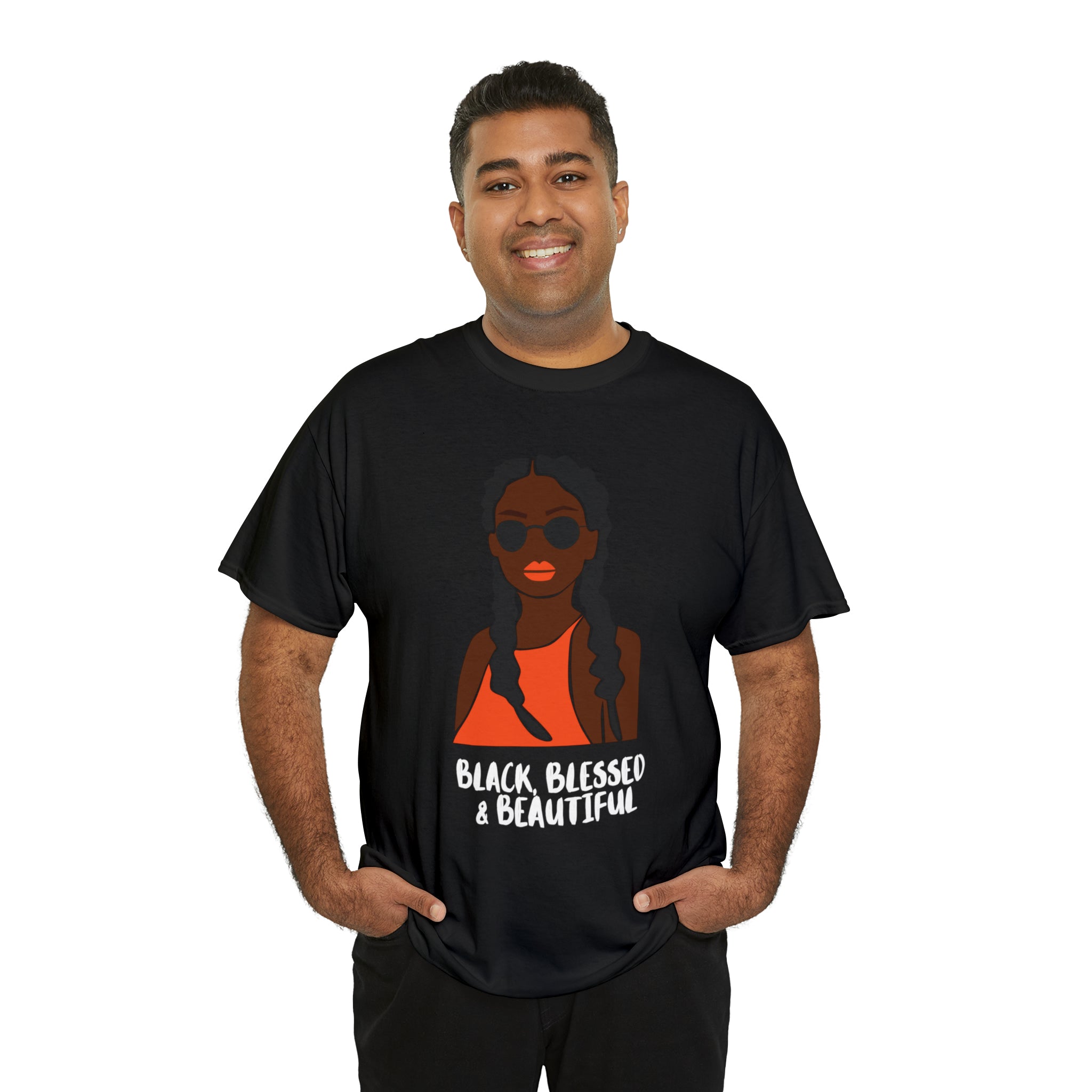 Black Blessed And Beautiful Shirt | Empowered & Beautiful Cotton T-shirt