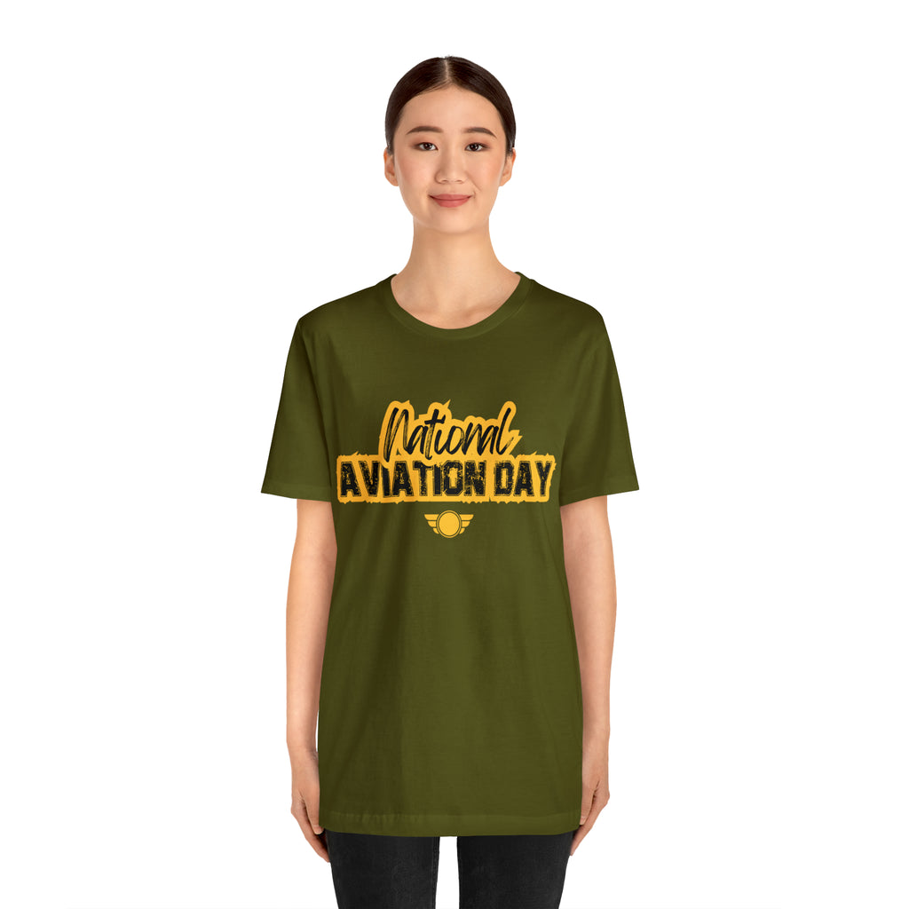 National Aviation Day Yellow Shirt | Airplane Pilot T-Shirt